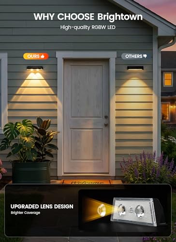 8 Pack Solar Fence Lights Outdoor (6 Count)