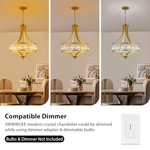 Modern Gold Crystal Chandelier