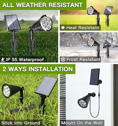 Solar Spot Lights Outdoor (2 Count)