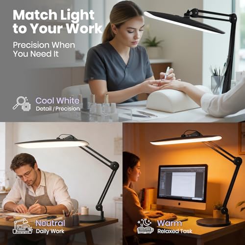 XL 2200 Lumens 20W LED Desk Lamp with Clamp
