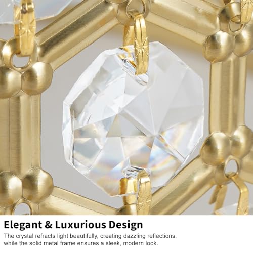 Gold Crystal Ceiling Light Fixture