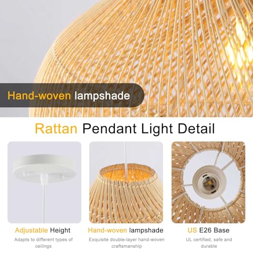 Large Rattan Pendant Light