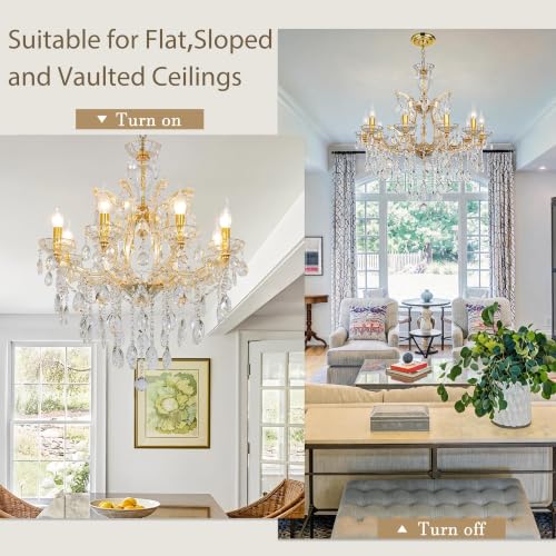 Gold Maria Theresa Crystal Chandelier