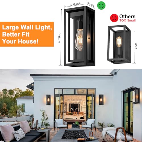 15" Outdoor Wall Lights (2 Count)