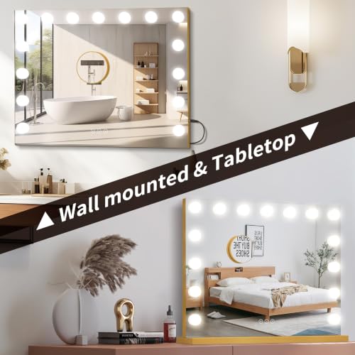Vanity Mirror with Lights Lighted Makeup Mirror with Dimmable LED Bulbs