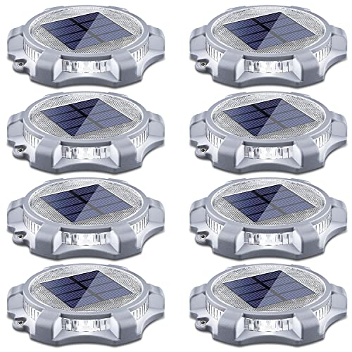 Solar Deck Lights Outdoor 2 Modes LED (8 Count)