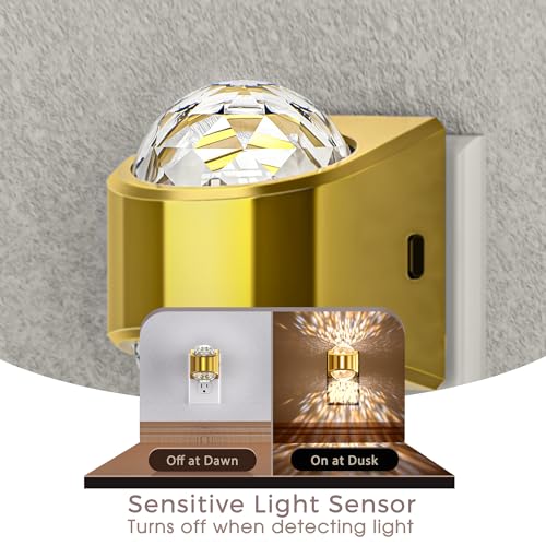 Night Light Gold Night Lights Plug into Wall 2Pack LED Projector (2 Count)