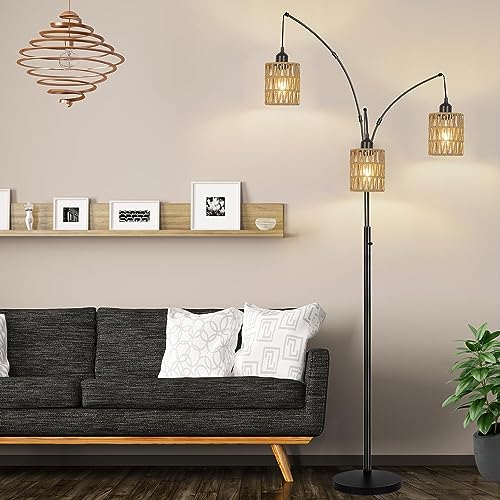3 Pack Rattan Lamp Shade Small Boho Shades Replacement (3 Count)