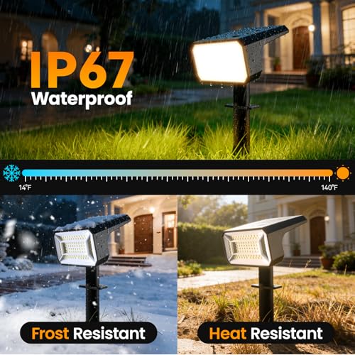 10 Pack Solar Spot Lights Outdoor Waterproof IP67 (10 Count)