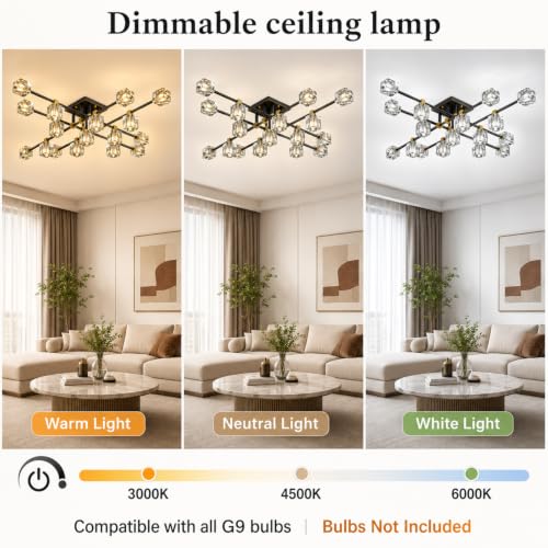 Crystal Sputnik Ceiling Light Fixture
