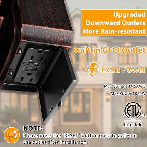 Outdoor Light with GFCI Outlet 2 (2 Count)