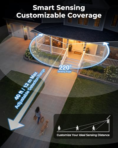 Motion Sensor Porch Light with GFCI Outlet (Black / Motion Sensor 2-Pack)