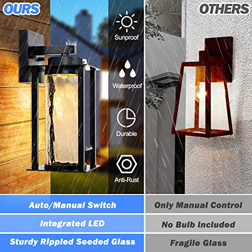Modern LED Dusk to Dawn Outdoor Light Fixtures (2 Count)