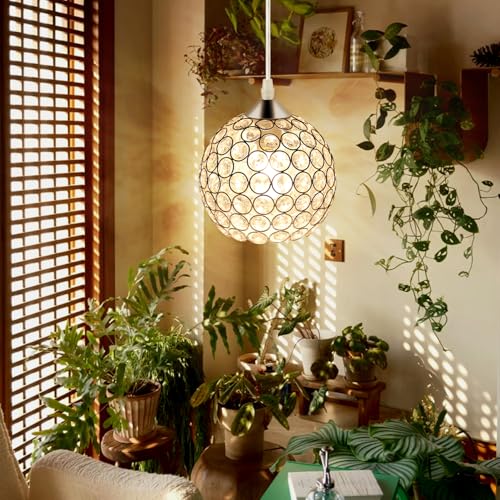 Plug in Crystal Chandelier Lighting with Long Cord 13.12ft and On