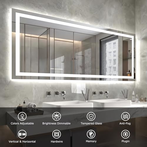 72"X32" LED Bathroom Mirror with Lights