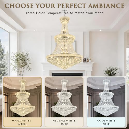 36 Lights High Ceiling Chandelier
