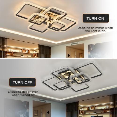 Remote Control Dimmable Square White Acrylic Ceiling Light