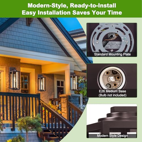 Large Outdoor Wall Lights (2 Count)