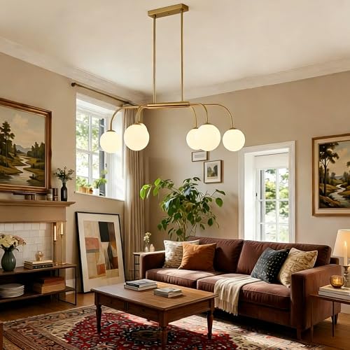 41 Inch Mid Century Modern Linear Chandelier