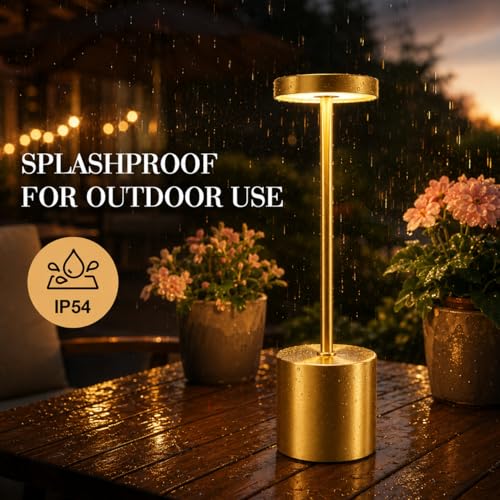 Gold Cordless Table Lamps Set of 2 (2 Count)