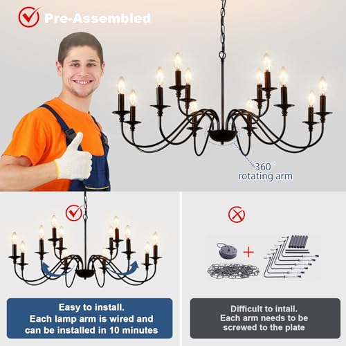 Farmhouse Chandelier for Dining Room