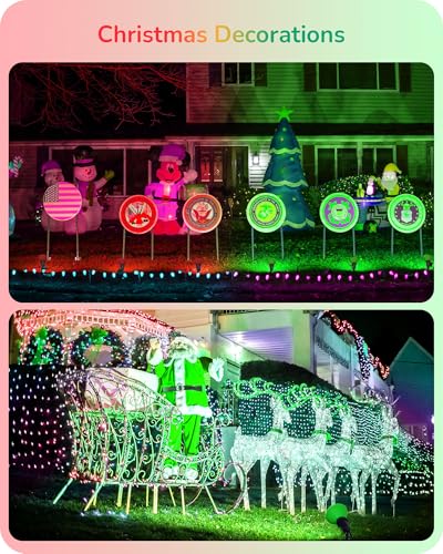 Halloween Red & Green PAR38 Flood LED Light Bulbs Dimmable 4 Pack (4 Count)