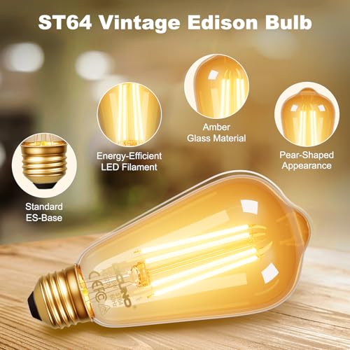 E26 Edison Bulbs 60W (6 Count)