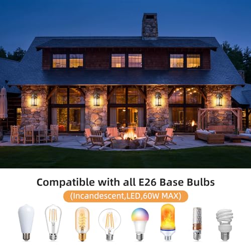 Dusk to Dawn Outdoor Wall Lights (2 Count)