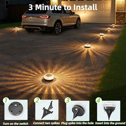 Mini Solar Ground Lights Outdoor (12 Count)
