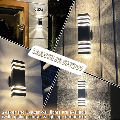 6 Pack Black Outdoor Light Fixtures (6 Count)