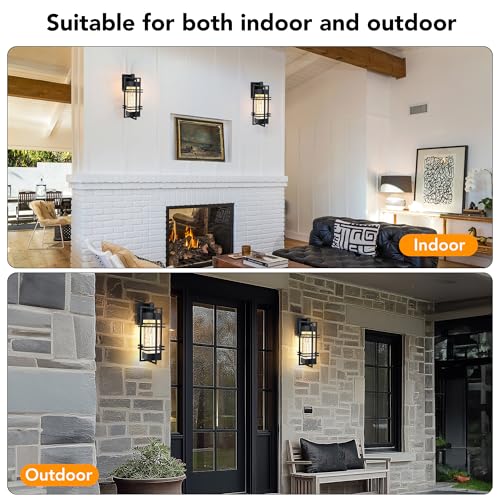 15" Outdoor Porch Light Fixtures Wall Mount (2 Count)