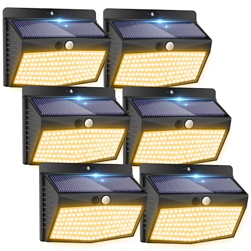 6 Pack Solar Lights Outdoor Motion Sensor with 3 Lighting Modes (6 Count)