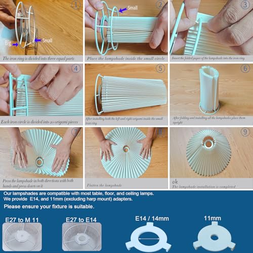 Pleated Lamp Shade for Table Lamp