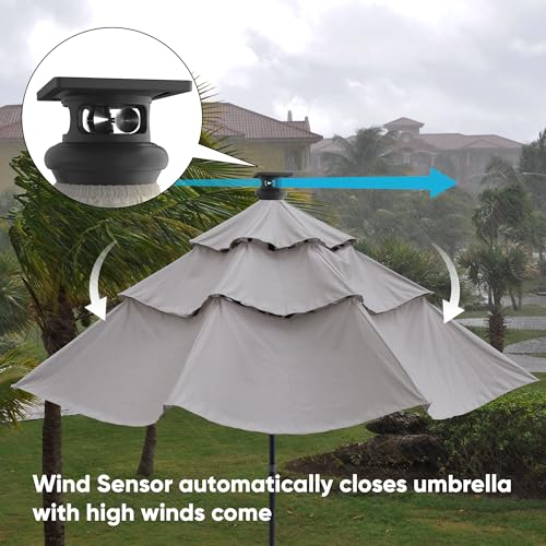 Height 2 Series 11t Motorized Patio Umbrella with Remote