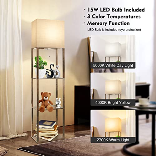 Plus Floor Lamp with Shelves
