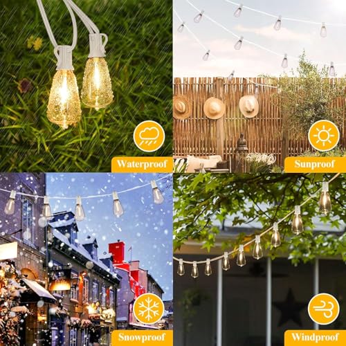 25FT Outdoor String Lights 13 Bulbs