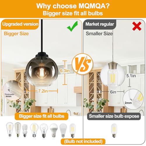 2 Pack Globe Pendant Lights (2 Count)