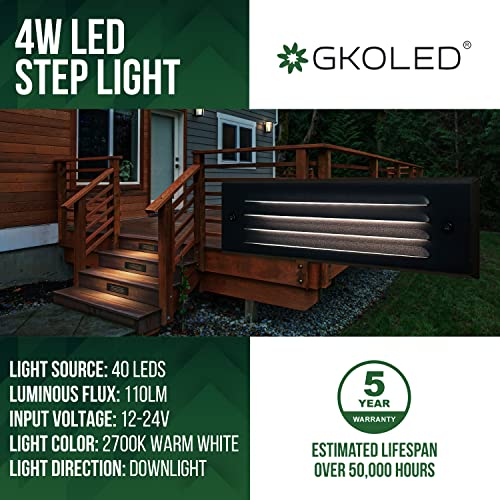 Low Voltage Lengthened LED Step Lights (6 Count)