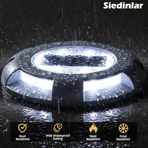 Solar Deck Lights Outdoor LED Driveway Dock Lights 16 Pack (16 Count)