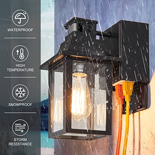 Porch Lights with GFCI Outlet