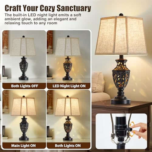Lamps for Night Stands Set of 2