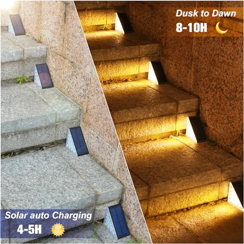Solar Step Lights for Outside 12 Pack (12 Count)
