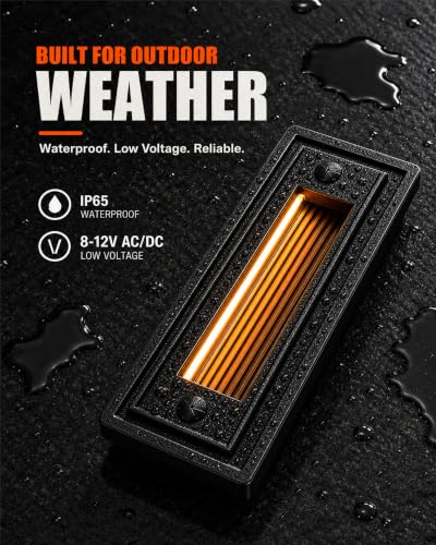 8 Pack 9 Inch Low Voltage Step Lights Outdoor (8 Count)
