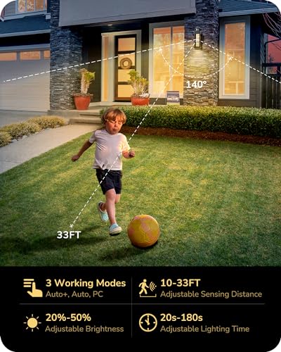 Motion Sensor Dusk to Dawn Outdoor Wall Lights