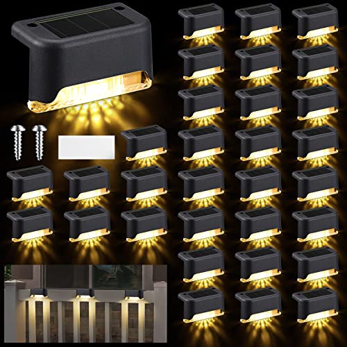 32 Pcs Solar Deck Step Lights Outdoor (32 Count)