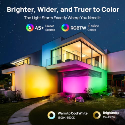 Smart Solar Spot Lights Outdoor (6 Count)