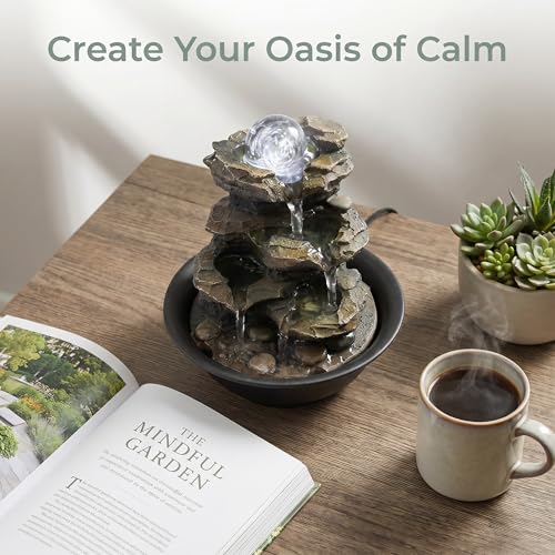 8.3” H Indoor Zen Tabletop Water Fountain