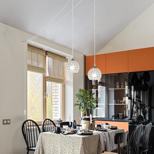 Plug in Crystal Chandelier Lighting with Long Cord 13.12ft and On