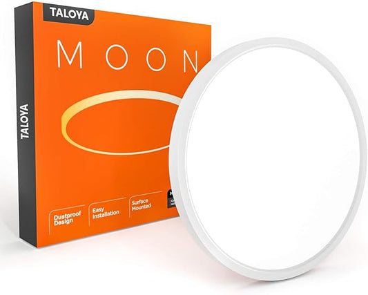 TALOYA Flush Mount Ceiling Light,12 Inch,20W,5000K Daylight Super Slim LED Ceiling Light for Bedroom, Living Room, Kitchen, Laundry and Hallway - Aura Lighting