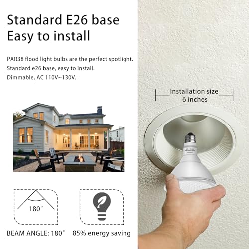 Par38 led Flood Lights Outdoor Light Bulb (2 Count)